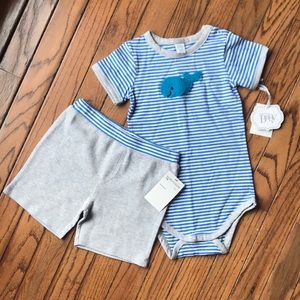 Nordstrom Baby 2PC pajamas - blue whale